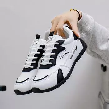 Женская обувь Весна Новые студенческие туфли Модные универсальные туфли-лодочки с толстой подошвой, подходящие по цвету, повседневная обувь на весну и осень 35