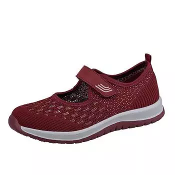 Women s shoes Spring summer breathable comfortable mesh mom shoes soft sole casual sports women plus size fitness shoes36-41 36