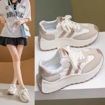 Женская обувь, летняя, легкая и нескользящая, ретро-спортивная обувь, универсальная, повседневная обувь на плоской подошве 35 серебряный