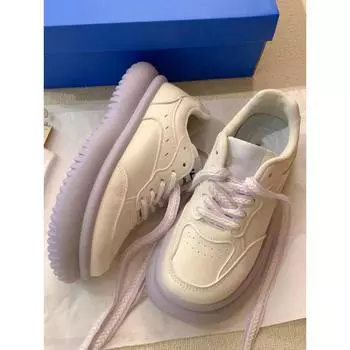 Women s shoes taro purple sneakers women s 2024 new chic shoes platform big head niche purple shoes spring and autumn 88