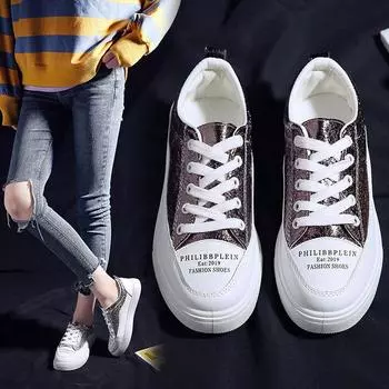 Women s Shoes With Chic Point Hot Flat Canvas Shoe Woman Spring Summer 2024 Without Heel Casual Rhinestone Fashion Tennis Trend 35