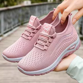 Women s shoes with soft soles are not tired of feet. Summer new platform-soled sports shoes are breathable and fly-woven casual shoes. Shoes are vers 36