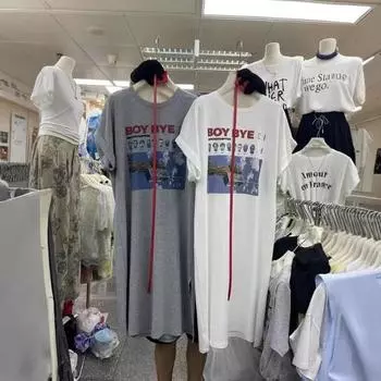 Women s Short-sleeved Summer Casual Short-sleeved Loose-fitting Slit Lazy Maternity Dress M серый