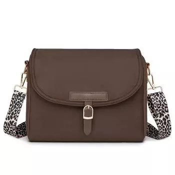 Women s Shoulder Bag Leopard Print Large Capacity Crossbody Bag Small Square Bag кофейный