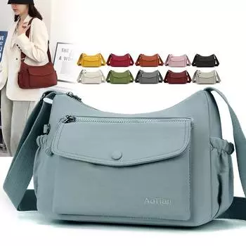 Женская сумка через плечо, многосекционная сумка, сумка через плечо, сумка для матери чёрный