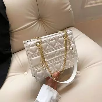 Женская сумка-мессенджер большого объема для поездок на работу, весна-лето 2024 года, новая сумка-мессенджер на цепочке в иностранном стиле фиолетовый