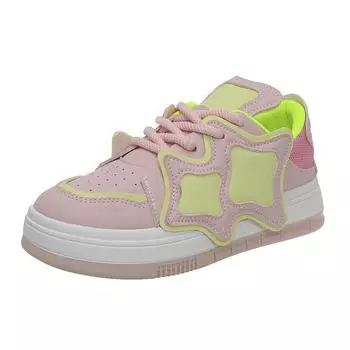 Женские кроссовки для скейтборда с толстой подошвой и круглым носком, дышащие, с низким вырезом, с декоративным узором, удобные, универсальные, женские кроссовки 35