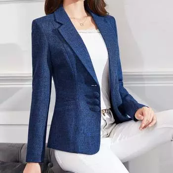 Women s Slim Large Size Office Jacket Casual Career Long Sleeve Coat 5XL