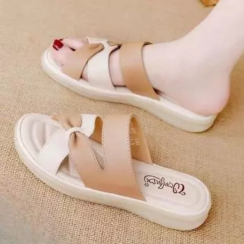 Women s Slippers and Ladies Sandals Flip Flops Outside Slides Natural Skin Top Designs Elegant Fashionable High Quality Shoes 35