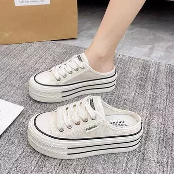 Women s Slippers and Ladies Sandals Height Slides Outside Shoes Mules Canvas Vip 2024 Trend Eva Cheap Liquidation H Sandal Pvc 35