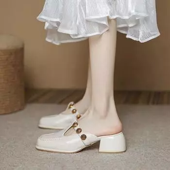 Women s Slippers And Ladies Sandals Mules Shoes Junior Kawaii Slides Cute With Heel Leather Premium Sale Unique Normal 39 34