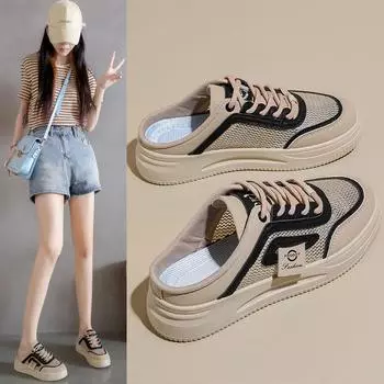 Women s Slippers and Ladies Sandals Outside Slides Junior with Strap Mules Shoes Korea Style Comfortable Elegan Top Designs Shoe 35
