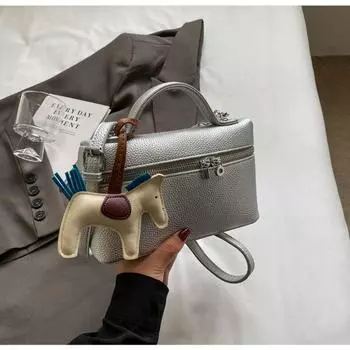 Women s Small and Exquisite Korean-Style Messenger Bag Silver