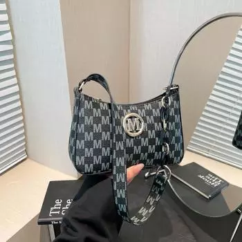 Women s small bag armpit bag 2025 new bag women s trend shoulder bag arm bag handbag чёрный