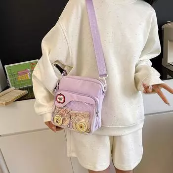 Women s Small Bag Student Shoulder Bag Girls Crossbody Bag фиолетовый
