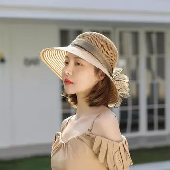 Women s Small Brim Exquisite Handmade Large Flowers Sunscreen Top Hat Europe and The United States Wind Felt Hat M56-58cm фиолетовый