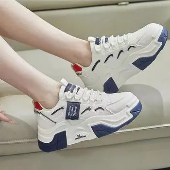 Women s Sneakers Autumn Flat Bottom Fashion Increase Comfortable Sneakers Female Tennis Vulcanized Shoes Student Boards Tennis 35 синий