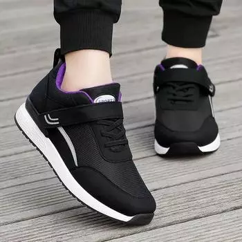 Women s Sneakers New Breathable Mesh Soft Sole Outdoor Casual Anti Slip Lightweight Walking Shoes 35 чёрный