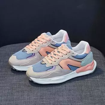 Женские кроссовки модные 2024 женские повседневные спортивные кроссовки для бега теннисные женские дышащие кроссовки спортивная обувь Zapatos De Mujer 35 бежевый