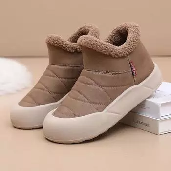 Women s Snow Boots 2024 Winter Comfortable Warm Women Boots Waterproof Non-slip Womens Cotton Shoes Botas De Invierno Para Mujer 35 серый