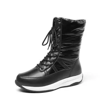 Women s snow boots winter warm and comfortable non-slip long-staple shoes large size casual cotton shoes 35