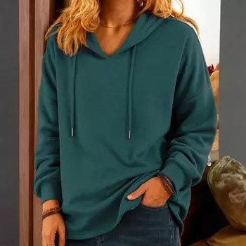 Women s Solid-color Fashionable Long-sleeved Top L