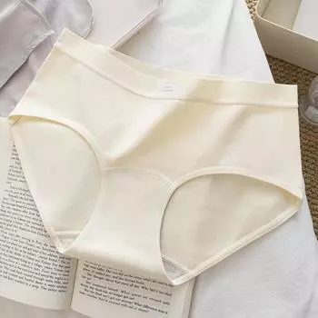 Women s Spring and Autumn Cotton Mid-waist 10A Antibacterial Crotch Panties L