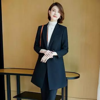 Women s Spring and Autumn Simple Temperament Commuter Trench Coat Solid Color Elegant Jacket 4XL чёрный