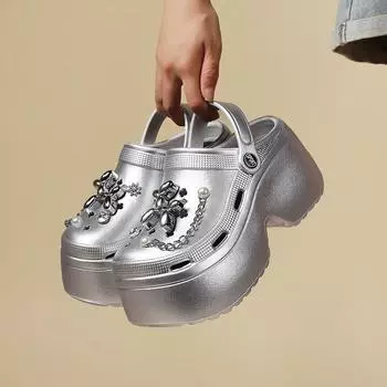 Women s Spring and Summer Height Increasing Shoes Beach Shoes Thick Bottom Breathable Sandals 40