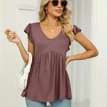 Women s Spring and Summer V-neck Sleeveless Top Solid Color Casual Match All Vest S чёрный