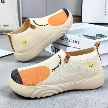 Women s Spring New Casual Sponge Cake Shoes Singl Women s Shoes Thick soled Lightweight Transparent Mom Shoes 36