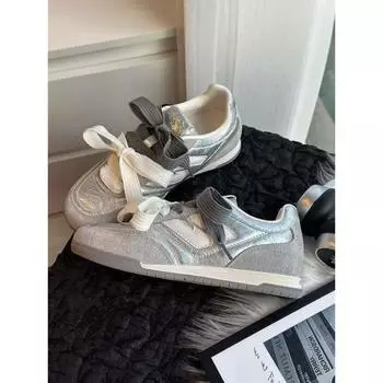 Women s spring new retro versatile black and white casual shoes versatile sports shoes white shoes 35