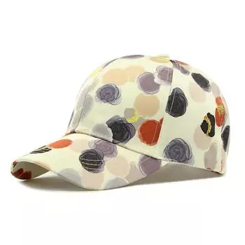 Women s Spring Summer Printed Baseball Cap Sunscreen Hat бежевый/жёлтый