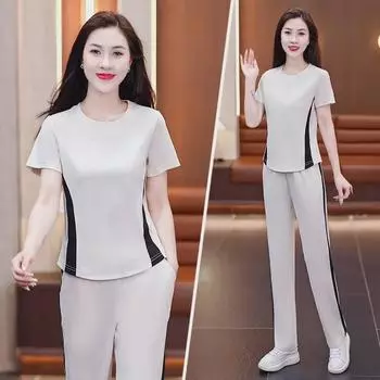 Women s Summer 2024 Two-Piece Dance Outfit: Casual Square Dance Fashion L (95-110 jin)