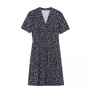 Women s Summer Cross Silm Dress Slim Looking Short Sleeve Tibetan youth L