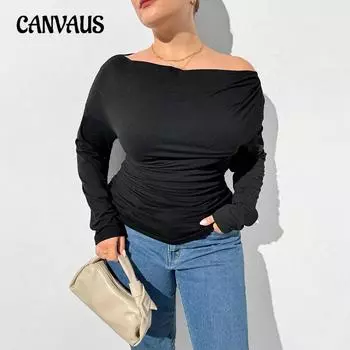 Women s Summer Elegant New Pleated Slim Slim Line Collar Blouse 1XL чёрный