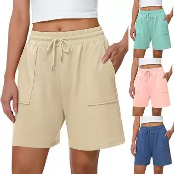 Women s Summer Fashion Casual Shorts L тёмно-синий