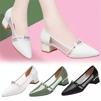 Женские летние модные сетчатые сандалии, маленькие толстые сандалии Wild 36 чёрный