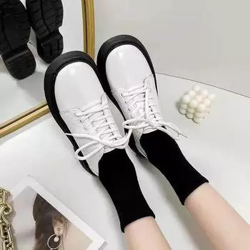 Women s Summer Footwear Cute Kawaii Shoes for Woman 2024 Platform with Medium Heels Japanese Style Lolita Straps Mary Jane White 35