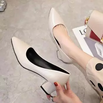 Women s Summer Footwear Wedding Bride Shoe Shoes for Woman 2024 with Medium Heels Pointed Toe Red Black Y2k on Offer Young 39 E 34