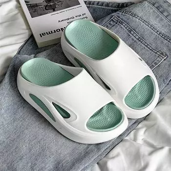Women s summer heightened thick-bottomed non-slip versatile one-word drag casual fashion wear-resistant outsole beach cool slippers 35-36