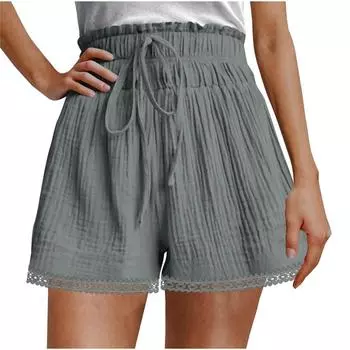 Women s Summer High Waist Cute Flowy Casual Comfort Wrap Shorts L
