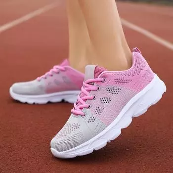 Women s Summer New Mesh Breathable Versatile Running Shoes Student Soft Sole Lightweight Casual White Shoes 35 белый