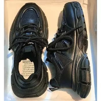 Women s summer new mesh white shoes women s breathable casual shoes casual sports shoes 35 чёрный