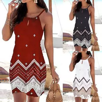 Женское летнее новое одностороннее кружевное платье трапециевидной формы с принтом XL белый