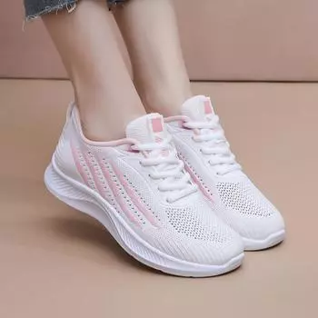 Women s Summer Running Shoes Lightweight Breathable Mesh Walking Shoes Cushioned Midsole Anti Slip Gym Training Shock Absorption 36