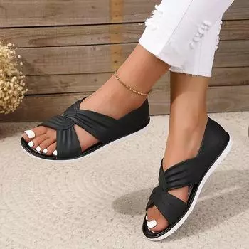 Women s Summer Sandals Flat Bottomed Bow Beach Tourism Vacation Shoes Plastic Beach Sandals Shallow 36 бежевый