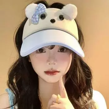 Women s Sun Protection Sun Hat Cute Sweet Bows Beautiful Air Top Summer UV Protection Peaked Cap Sun Hat Blue