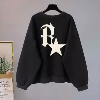 Женская толстовка осень-зима модный иностранный флисовый утепленный топ S белый