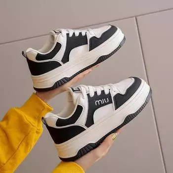 Women s Thick-Soled Heightened Easy Wear Shoes Spring New All-Matching Casual Sports Lightweight Sneakers 35 чёрный